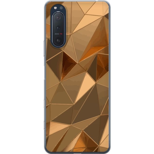 Mobilcover til Sony Xperia 5 II med 3D Guld motiv