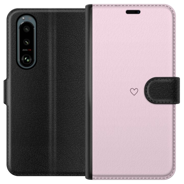 Tegnebogsetui til Sony Xperia 5 III med Hjerte motiv