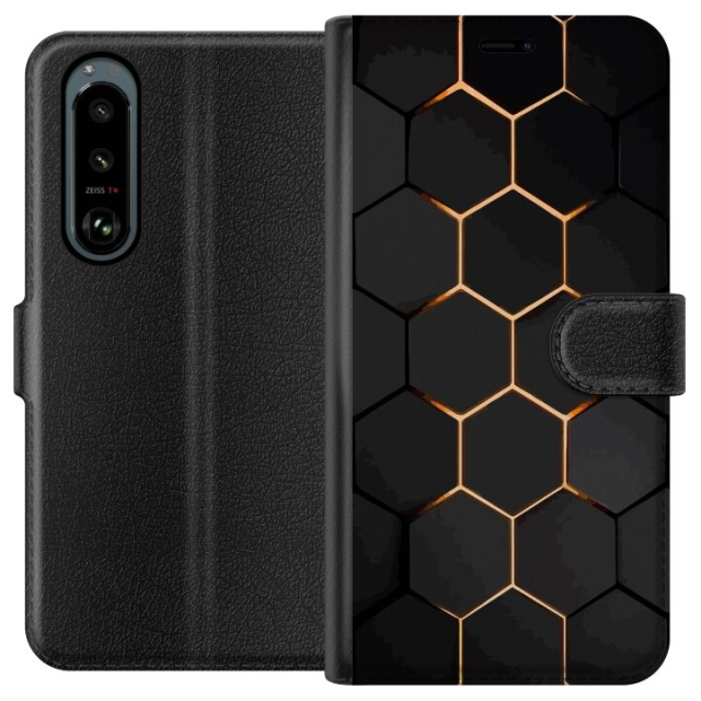 Tegnebogsetui til Sony Xperia 5 III med Luksuriøst Mønster motiv