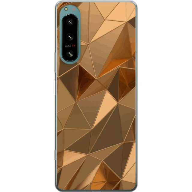 Mobilcover til Sony Xperia 5 IV med 3D Guld motiv
