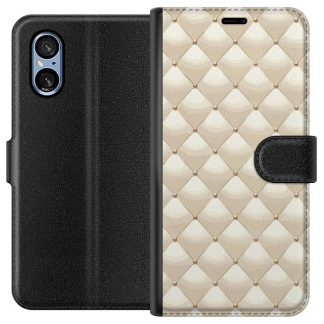 Tegnebogsetui til Sony Xperia 5 V med Guldglans motiv