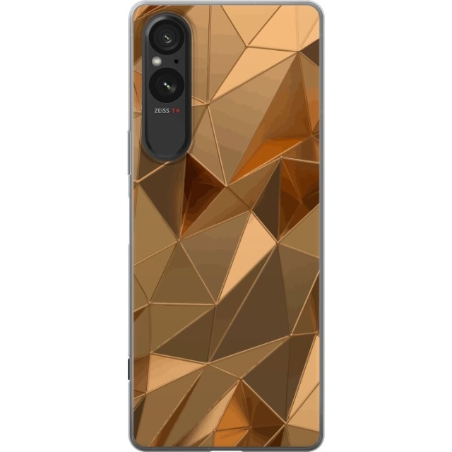 Mobilcover til Sony Xperia 5 V med 3D Guld motiv