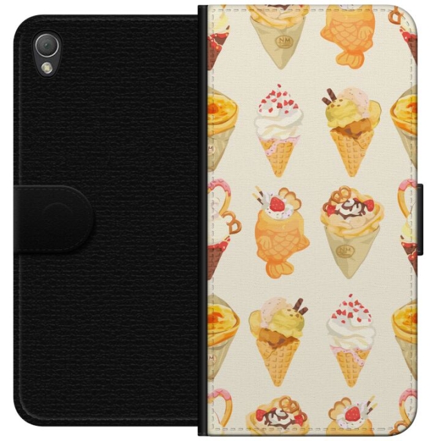 Tegnebogsetui til Sony Xperia Z3 med Glasagtigt motiv