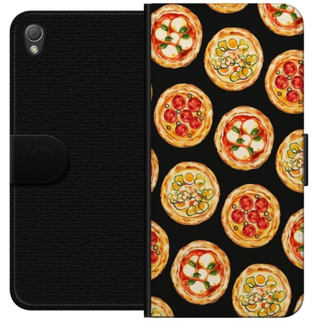Tegnebogsetui til Sony Xperia Z3 med Pizza motiv