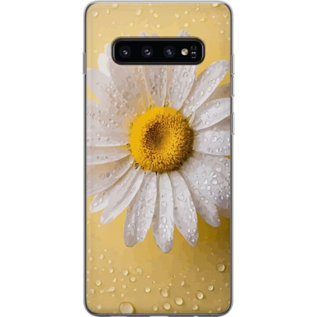 Mobilcover til Samsung Galaxy S10 med Porcelænsblomst motiv