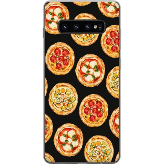 Mobilcover til Samsung Galaxy S10 med Pizza motiv