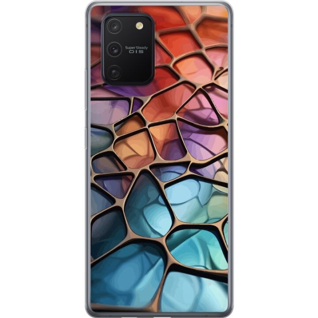 Mobilcover til Samsung Galaxy S10 Lite med Metallict mønster motiv