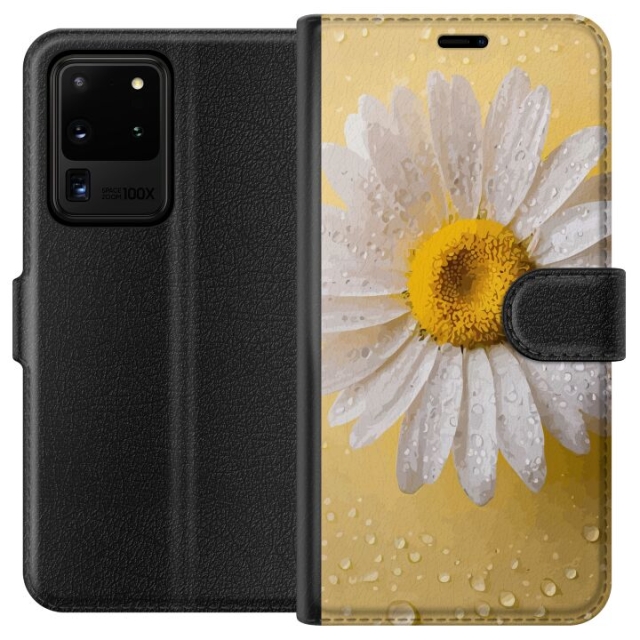 Tegnebogsetui til Samsung Galaxy S20 Ultra med Porcelænsblomst motiv