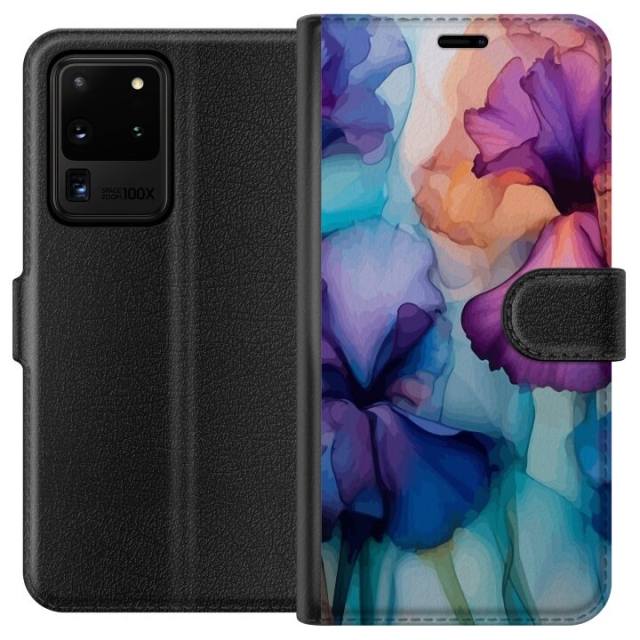 Tegnebogsetui til Samsung Galaxy S20 Ultra med Magiske blomster motiv