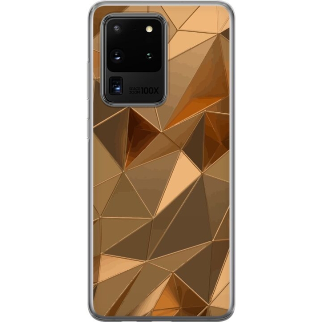 Mobilcover til Samsung Galaxy S20 Ultra med 3D Guld motiv