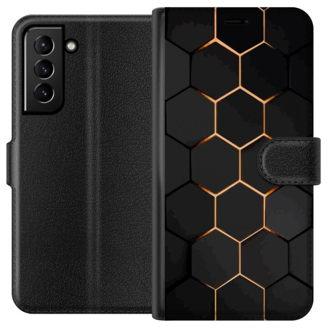 Tegnebogsetui til Samsung Galaxy S21+ 5G med Luksuriøst Mønster motiv