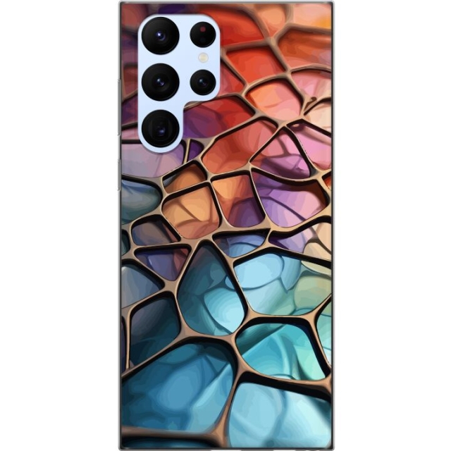 Mobilcover til Samsung Galaxy S22 Ultra 5G med Metallict mønster motiv