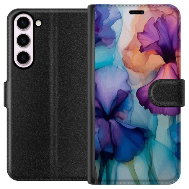 Tegnebogsetui til Samsung Galaxy S23+ med Magiske blomster motiv
