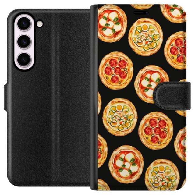 Tegnebogsetui til Samsung Galaxy S23+ med Pizza motiv