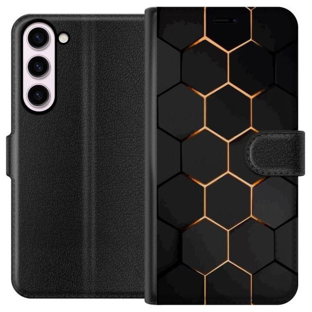 Tegnebogsetui til Samsung Galaxy S23+ med Luksuriøst Mønster motiv