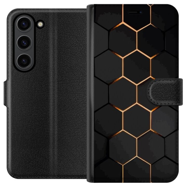 Tegnebogsetui til Samsung Galaxy S24+ med Luksuriøst Mønster motiv