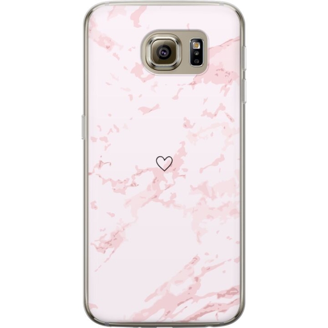 Mobilcover til Samsung Galaxy S6 med Rosa Hjerte motiv