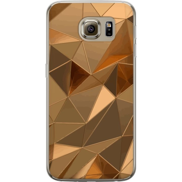 Mobilcover til Samsung Galaxy S6 med 3D Guld motiv