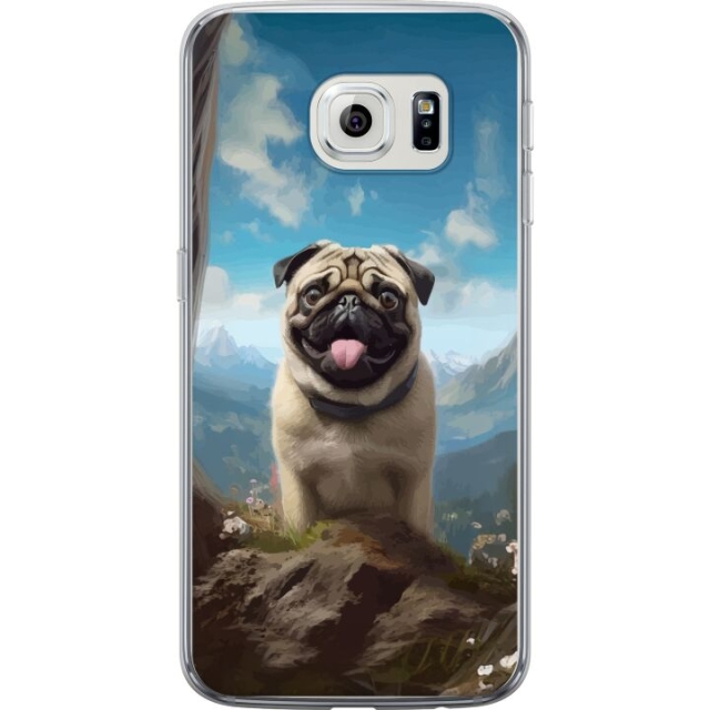 Mobilcover til Samsung Galaxy S6 edge med Glad Hund motiv