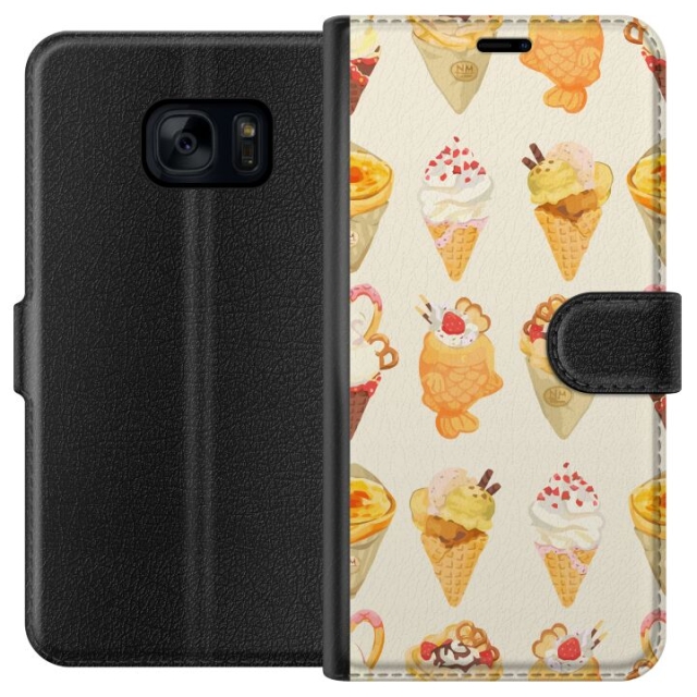 Tegnebogsetui til Samsung Galaxy S7 med Glasagtigt motiv