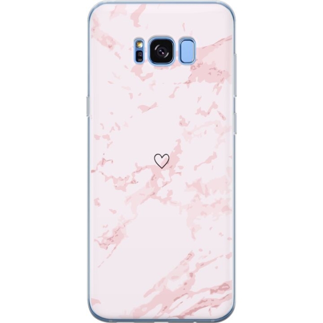 Mobilcover til Samsung Galaxy S8 med Rosa Hjerte motiv