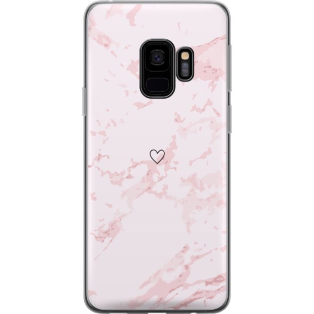 Mobilcover til Samsung Galaxy S9 med Rosa Hjerte motiv