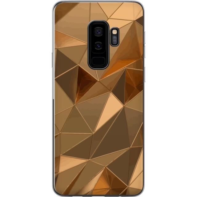 Mobilcover til Samsung Galaxy S9+ med 3D Guld motiv