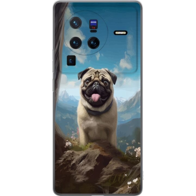 Mobilcover til vivo X80 Pro med Glad Hund motiv