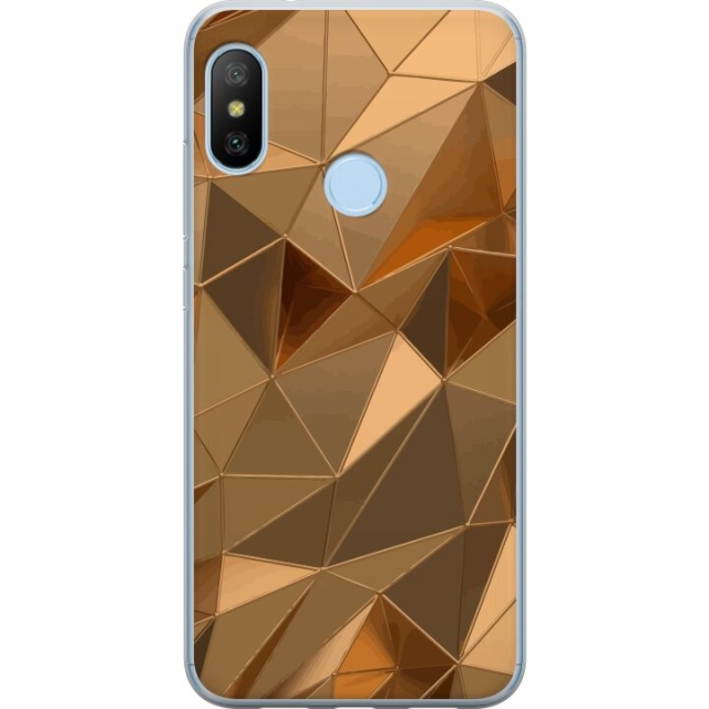 Mobilcover til Xiaomi Mi A2 Lite med 3D Guld motiv