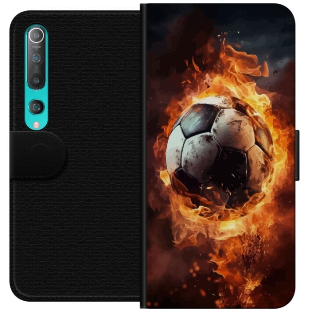 Tegnebogsetui til Xiaomi Mi 10 5G med Fodbold motiv