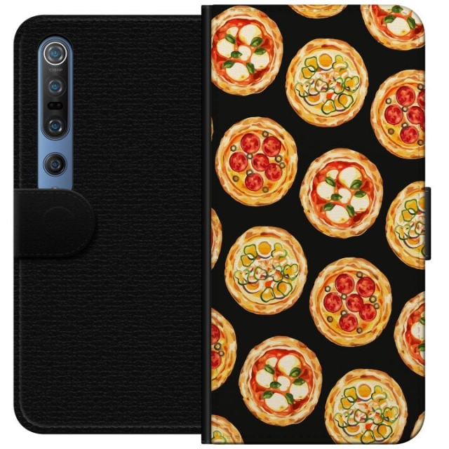 Tegnebogsetui til Xiaomi Mi 10 Pro 5G med Pizza motiv