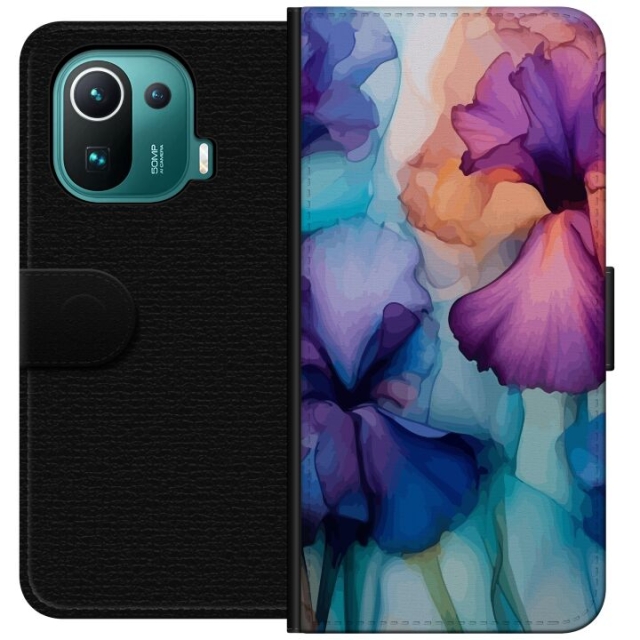 Tegnebogsetui til Xiaomi Mi 11 Pro med Magiske blomster motiv