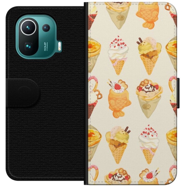 Tegnebogsetui til Xiaomi Mi 11 Pro med Glasagtigt motiv