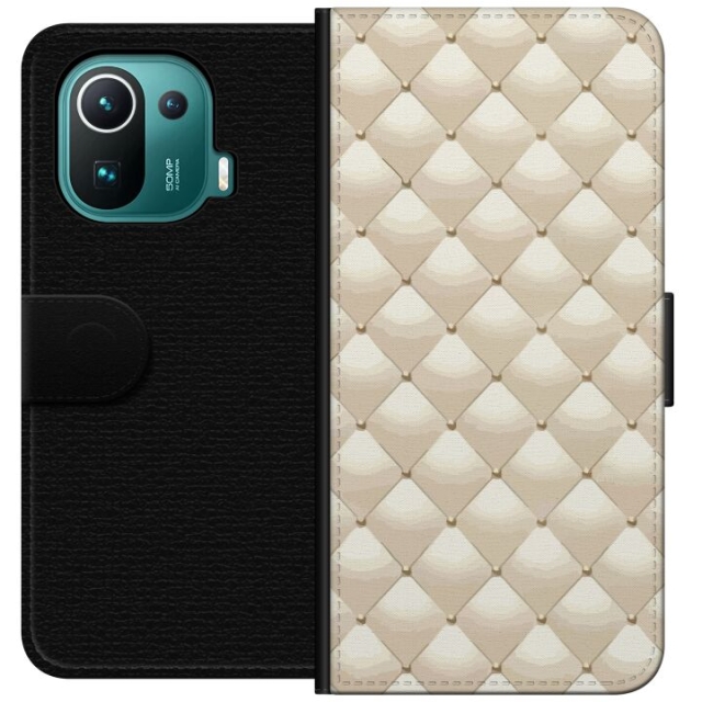 Tegnebogsetui til Xiaomi Mi 11 Pro med Guldglans motiv