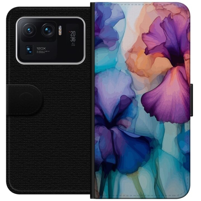 Tegnebogsetui til Xiaomi Mi 11 Ultra med Magiske blomster motiv