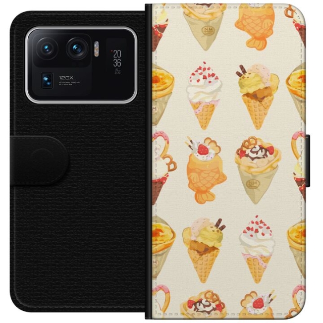 Tegnebogsetui til Xiaomi Mi 11 Ultra med Glasagtigt motiv