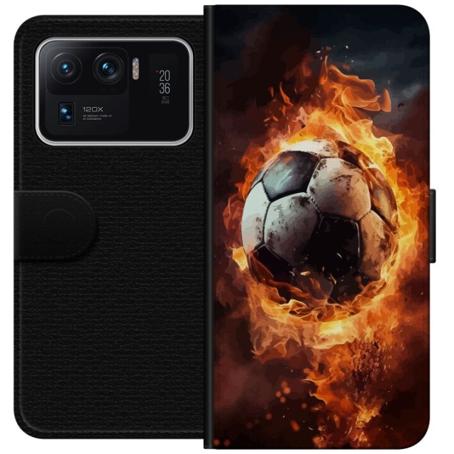 Tegnebogsetui til Xiaomi Mi 11 Ultra med Fodbold motiv