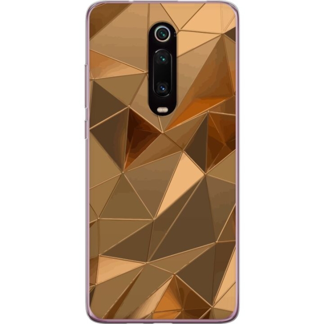 Mobilcover til Xiaomi Mi 9T Pro  med 3D Guld motiv
