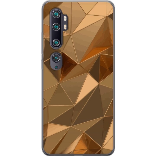 Mobilcover til Xiaomi Mi Note 10 med 3D Guld motiv
