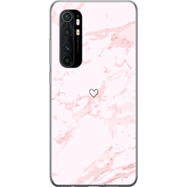 Mobilcover til Xiaomi Mi Note 10 Lite med Rosa Hjerte motiv