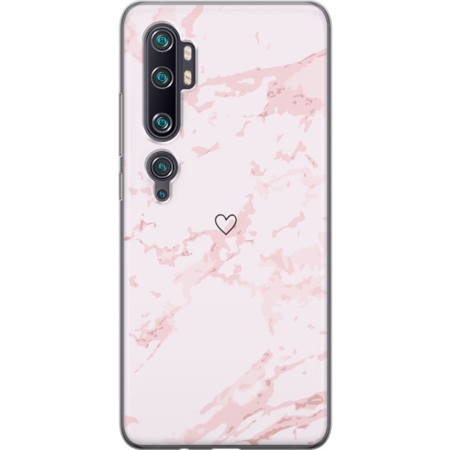 Mobilcover til Xiaomi Mi Note 10 Pro med Rosa Hjerte motiv