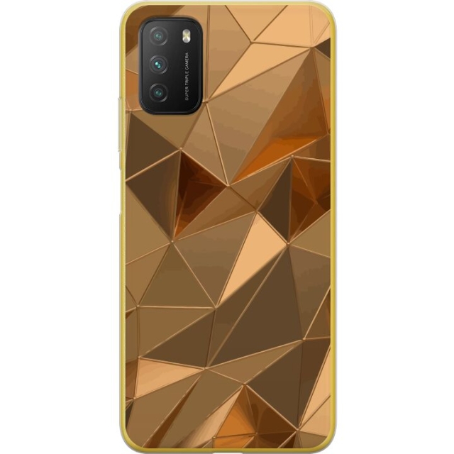 Mobilcover til Xiaomi Poco M3  med 3D Guld motiv