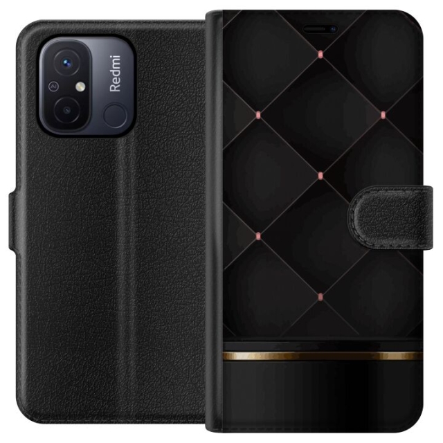 Tegnebogsetui til Xiaomi Redmi 12C med Luksuslinje motiv