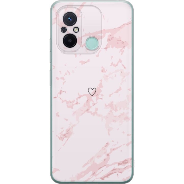 Mobilcover til Xiaomi Redmi 12C med Rosa Hjerte motiv