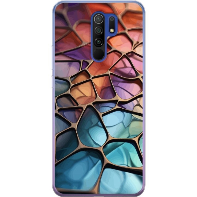 Mobilcover til Xiaomi Redmi 9 med Metallict mønster motiv