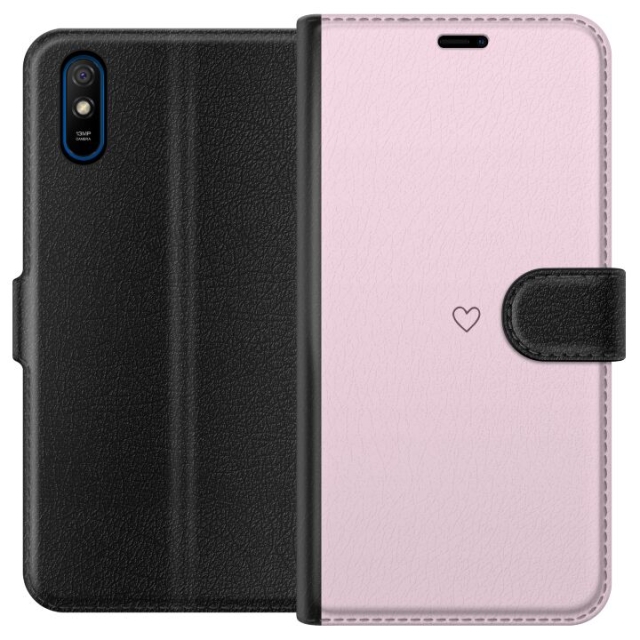 Tegnebogsetui til Xiaomi Redmi 9A med Hjerte motiv