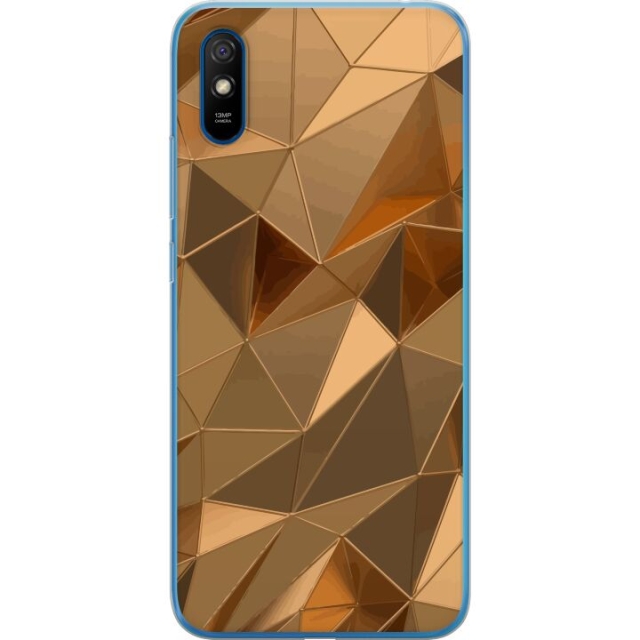 Mobilcover til Xiaomi Redmi 9A med 3D Guld motiv