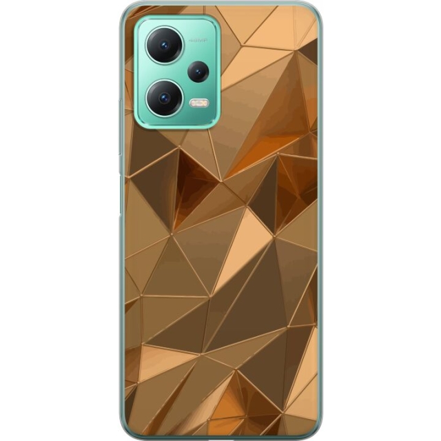 Mobilcover til Xiaomi Redmi Note 12 med 3D Guld motiv