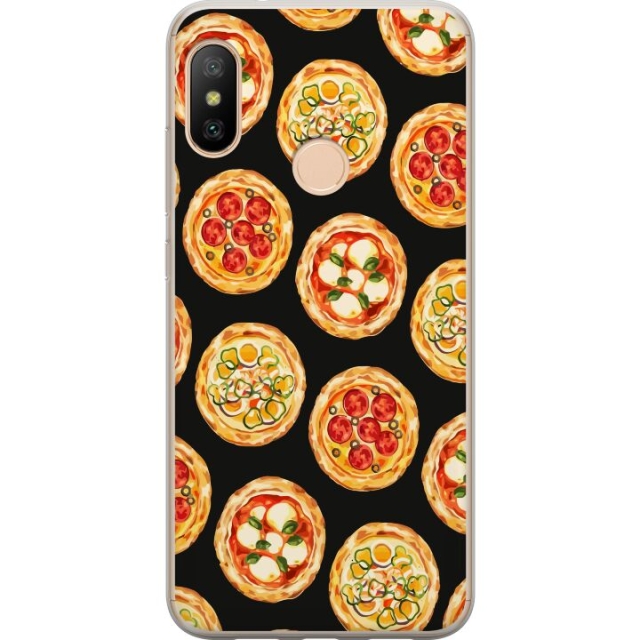 Mobilcover til Xiaomi Redmi 6 Pro med Pizza motiv