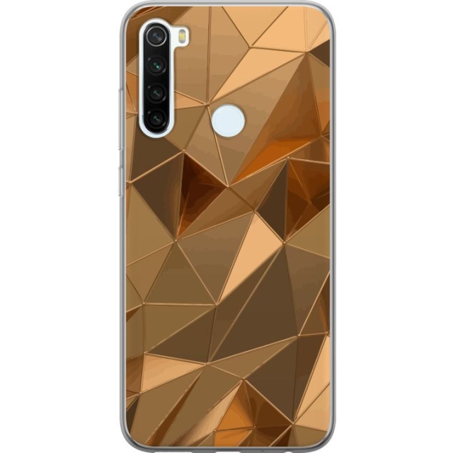 Mobilcover til Xiaomi Redmi Note 8 med 3D Guld motiv